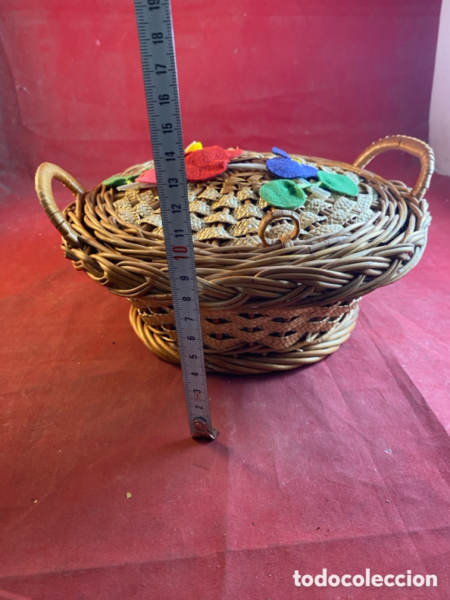 Antig&uuml;edades: Cesta mimbre - Foto 4