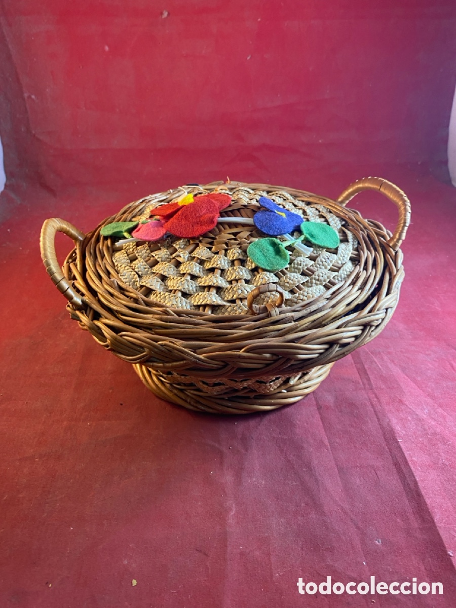 Antig&uuml;edades: Cesta mimbre - Foto 1
