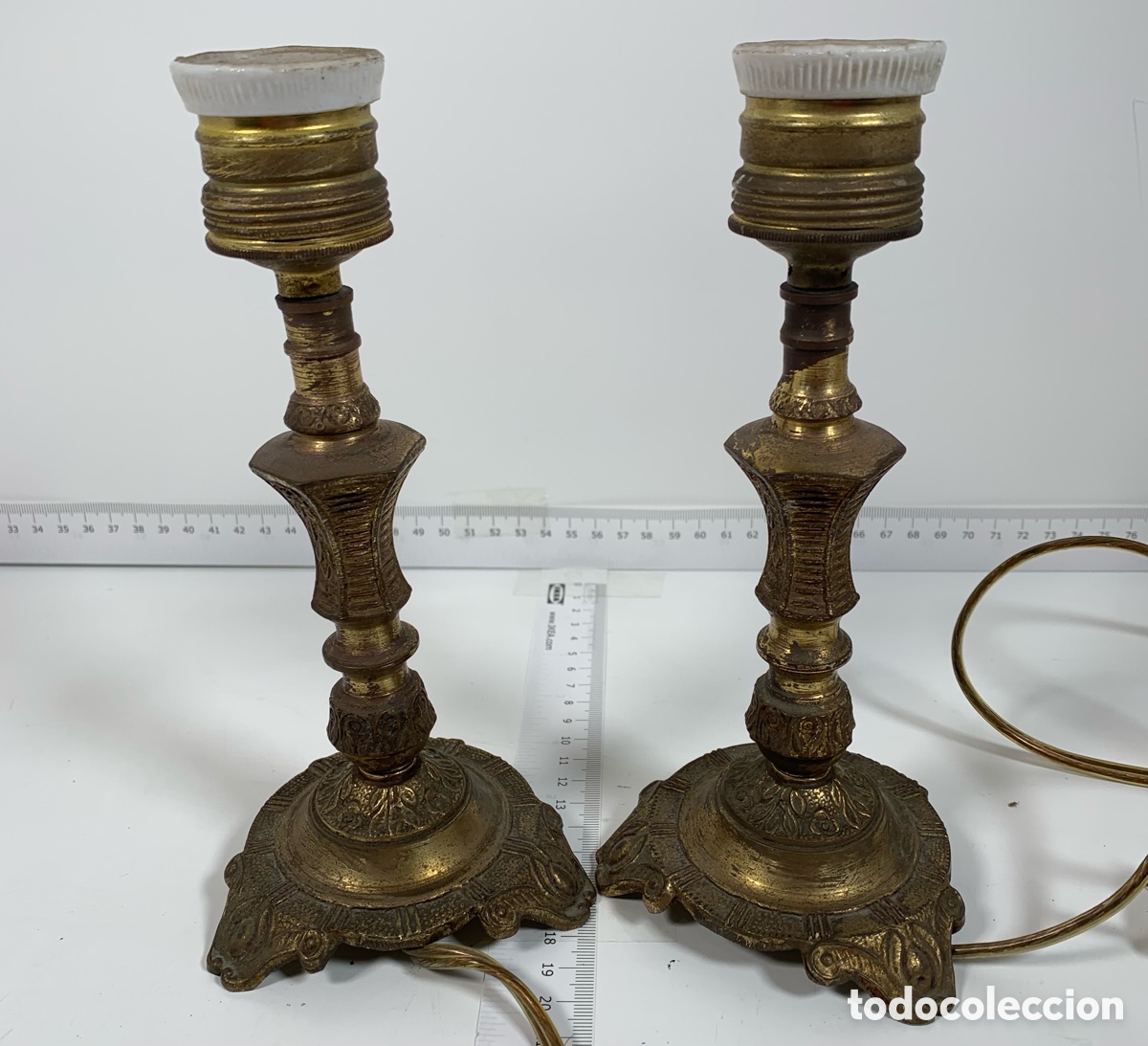 Antig&uuml;edades: 01_ Antiguas l&aacute;mparas bronce - Foto 2