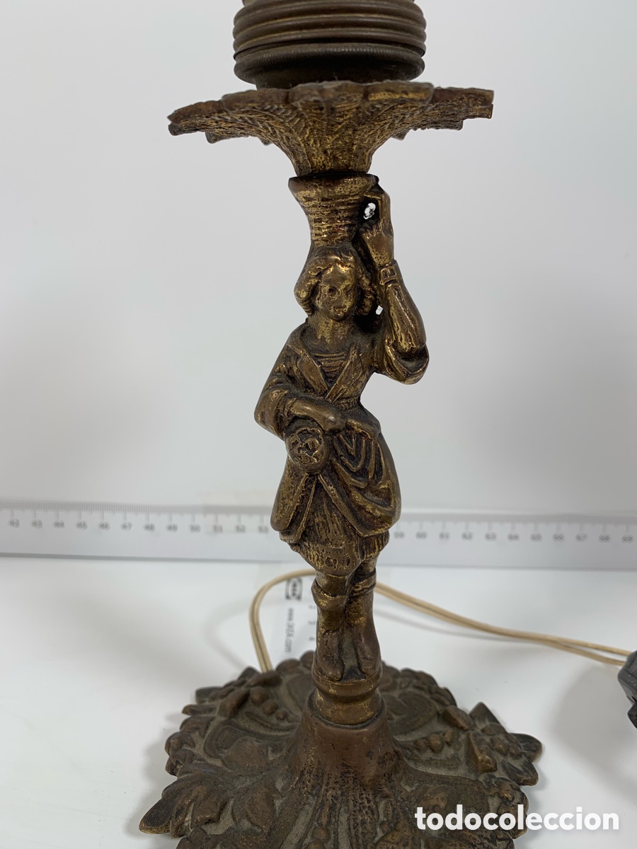 Antig&uuml;edades: 01_L&aacute;mpara mujer con cesta en la cabeza - Foto 2