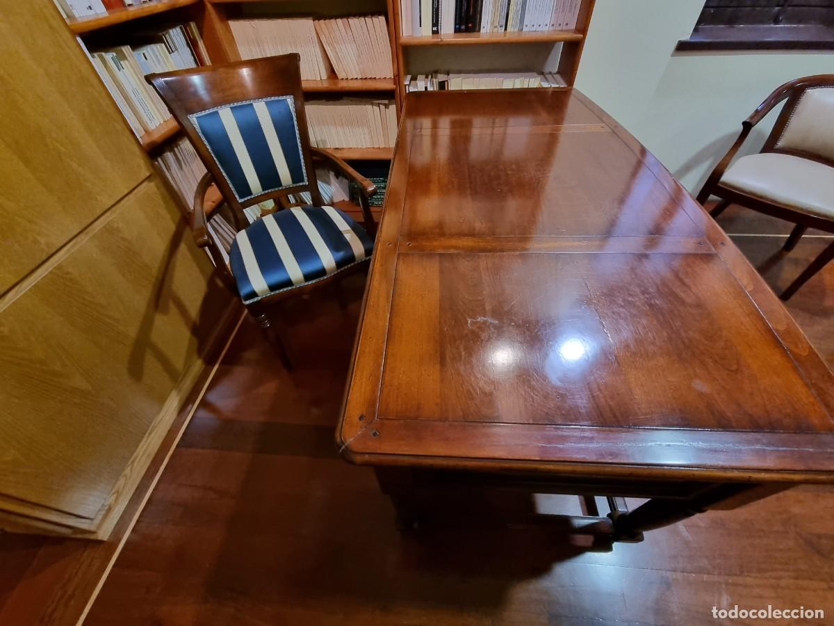 Antig&uuml;edades: Mesa despacho madera modelo Luis Phillipe - Foto 4