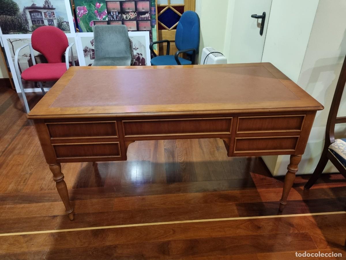 Antig&uuml;edades: Mesa despacho madera noble - Foto 2
