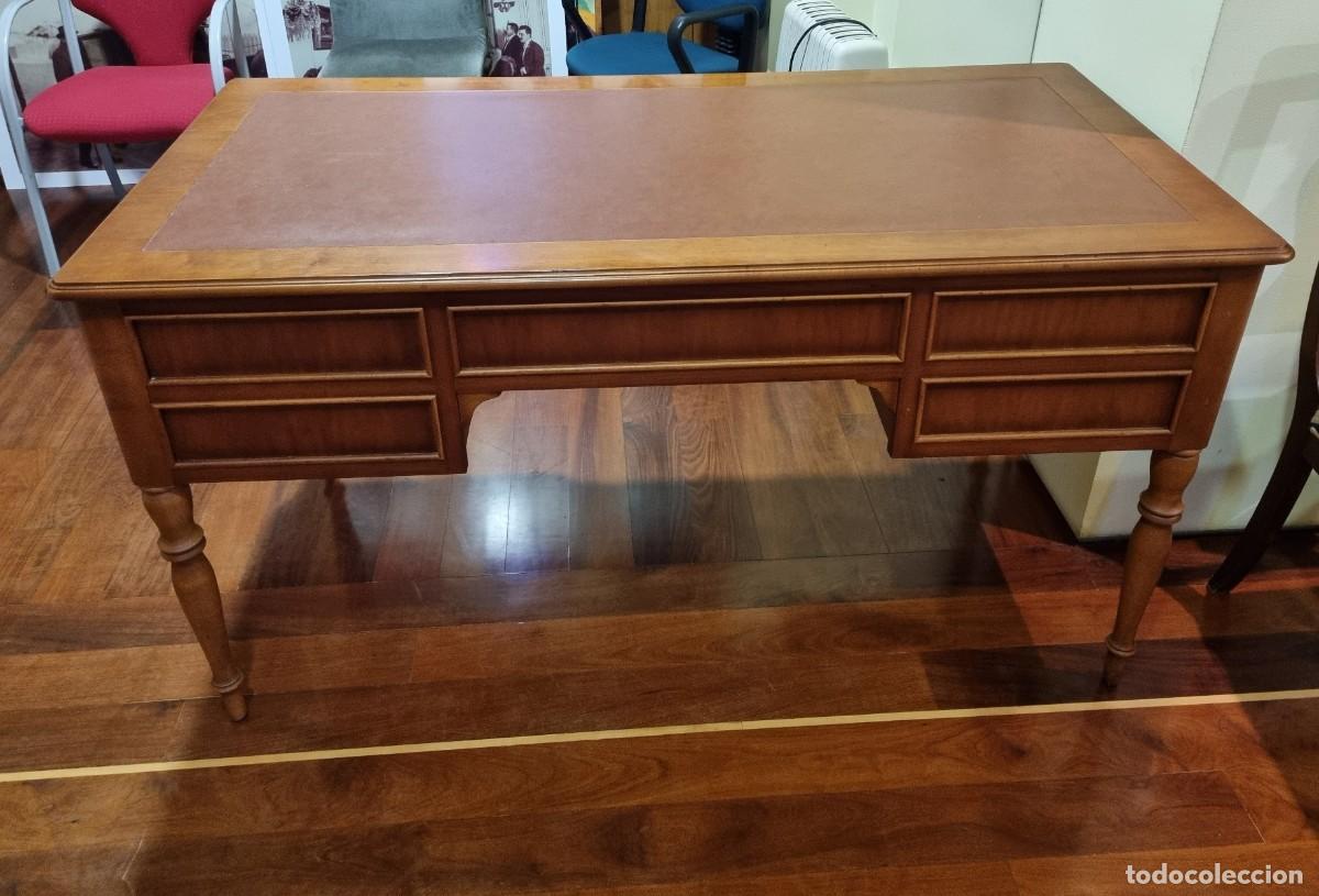 Antig&uuml;edades: Mesa despacho madera noble - Foto 3