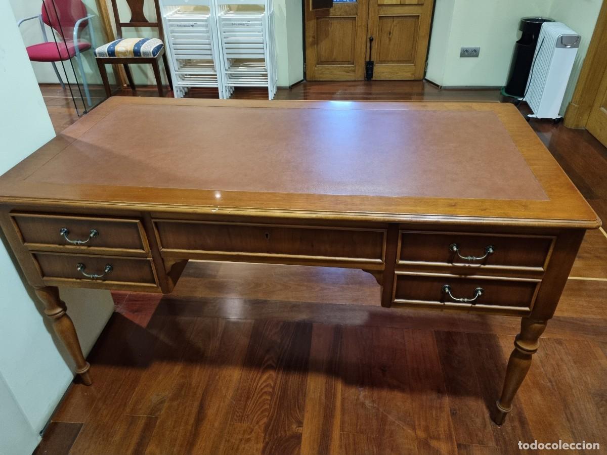 Antig&uuml;edades: Mesa despacho madera noble - Foto 4