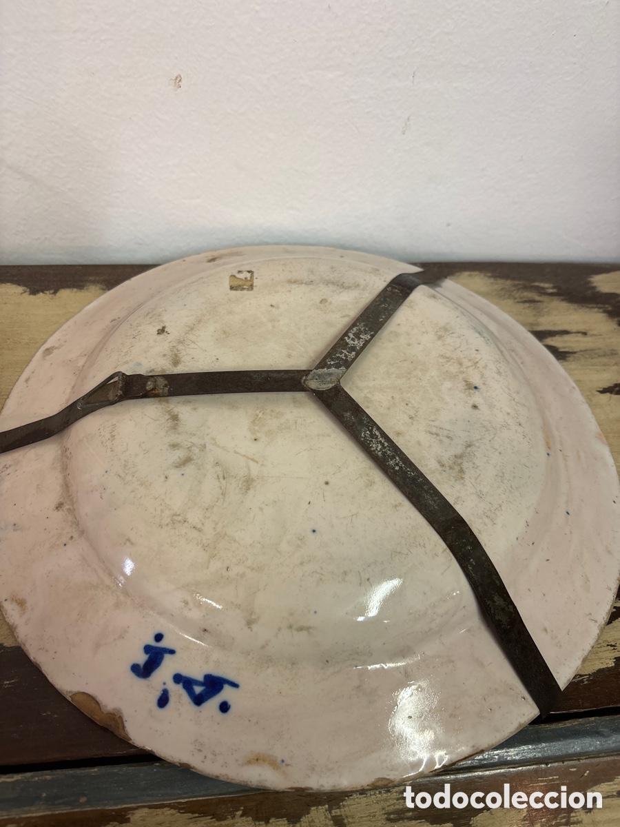 Antig&uuml;edades: Plato Manises finales siglo XIX - Foto 6