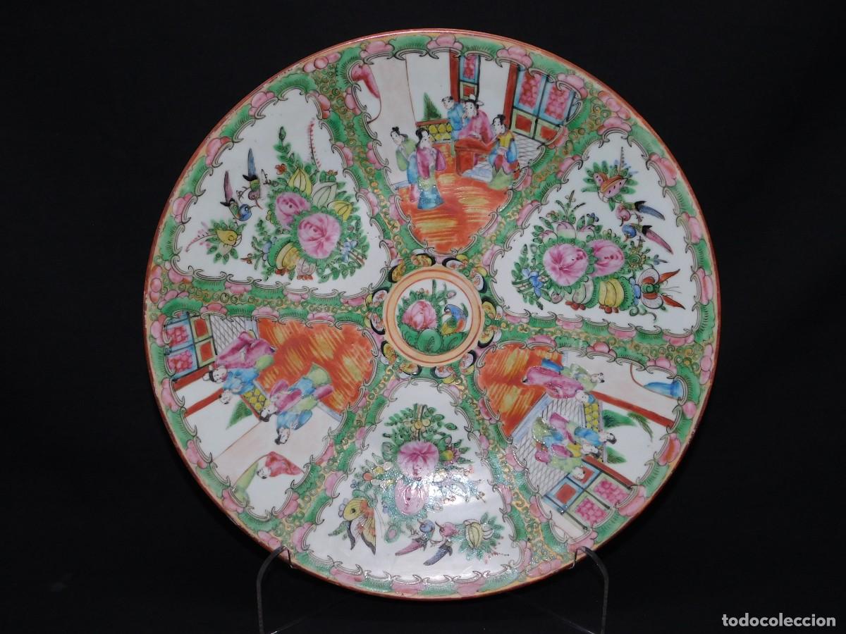 Antig&uuml;edades: PLATO CHINO PORCELANA - Foto 2