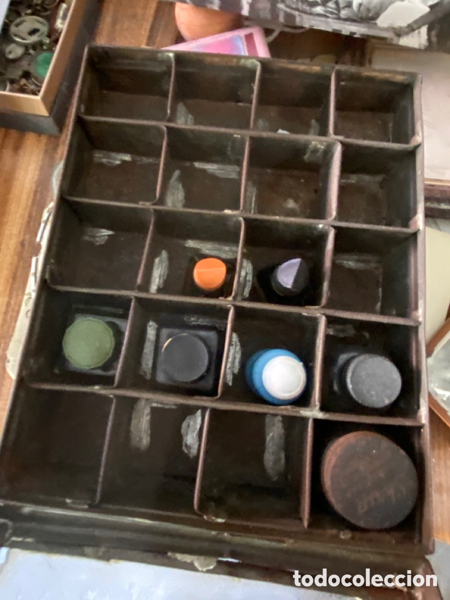 Antig&uuml;edades: Caja antigua de tinta - Foto 2