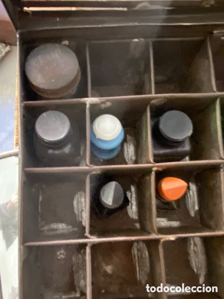 Antig&uuml;edades: Caja antigua de tinta - Foto 3