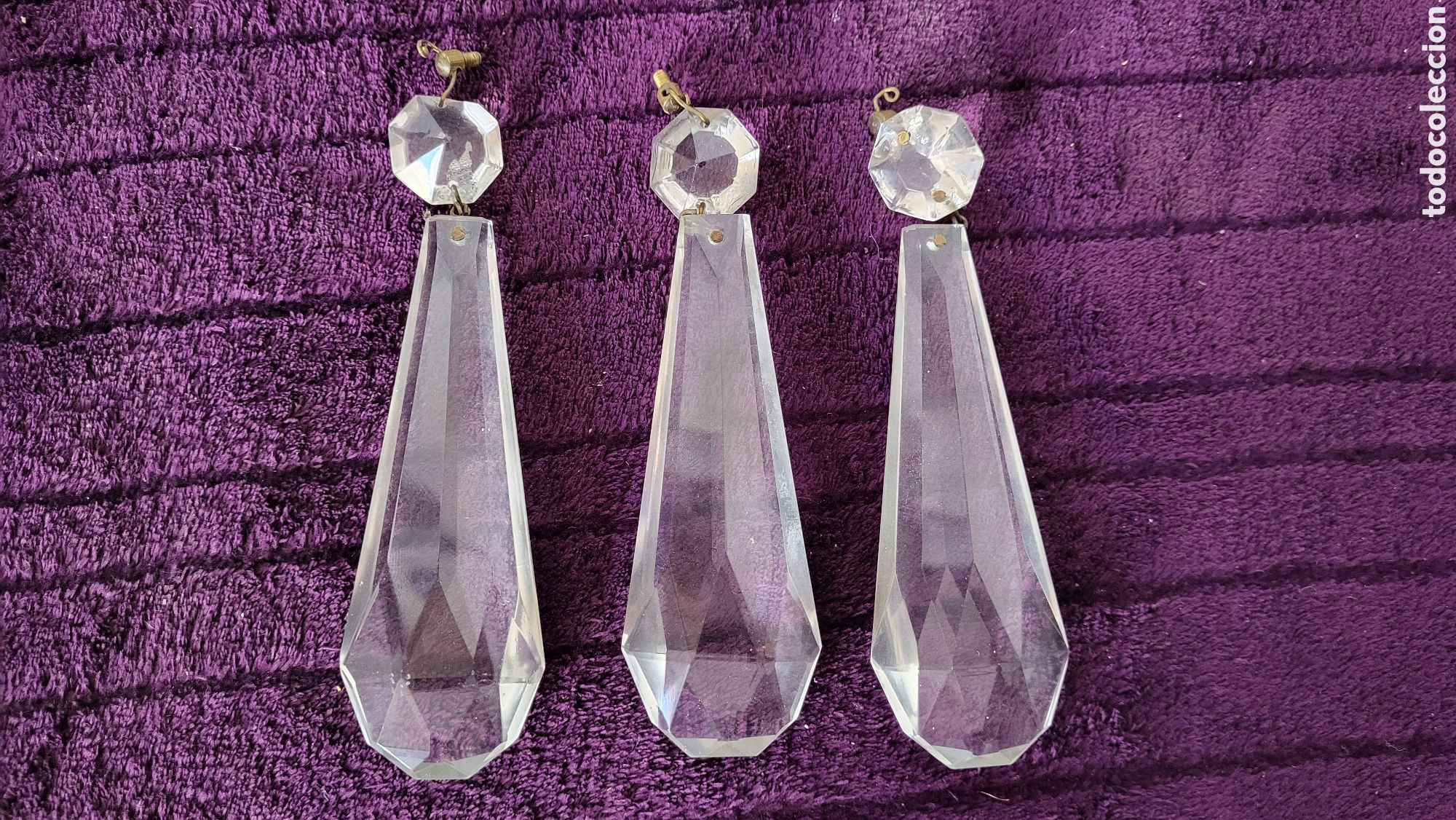Antig&uuml;edades: L&aacute;grimas cristal l&aacute;mpara - Foto 1