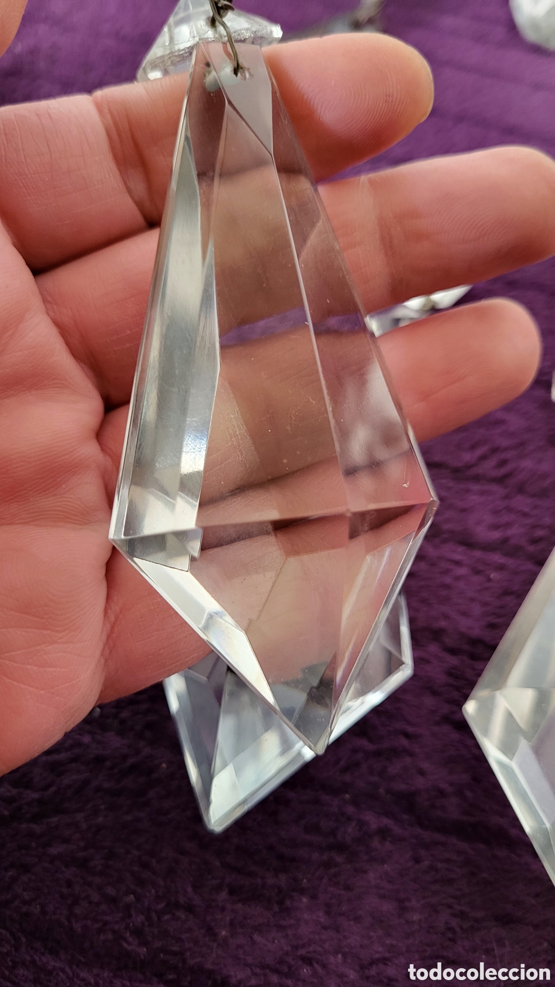Antig&uuml;edades: L&aacute;grimas cristal l&aacute;mpara - Foto 3