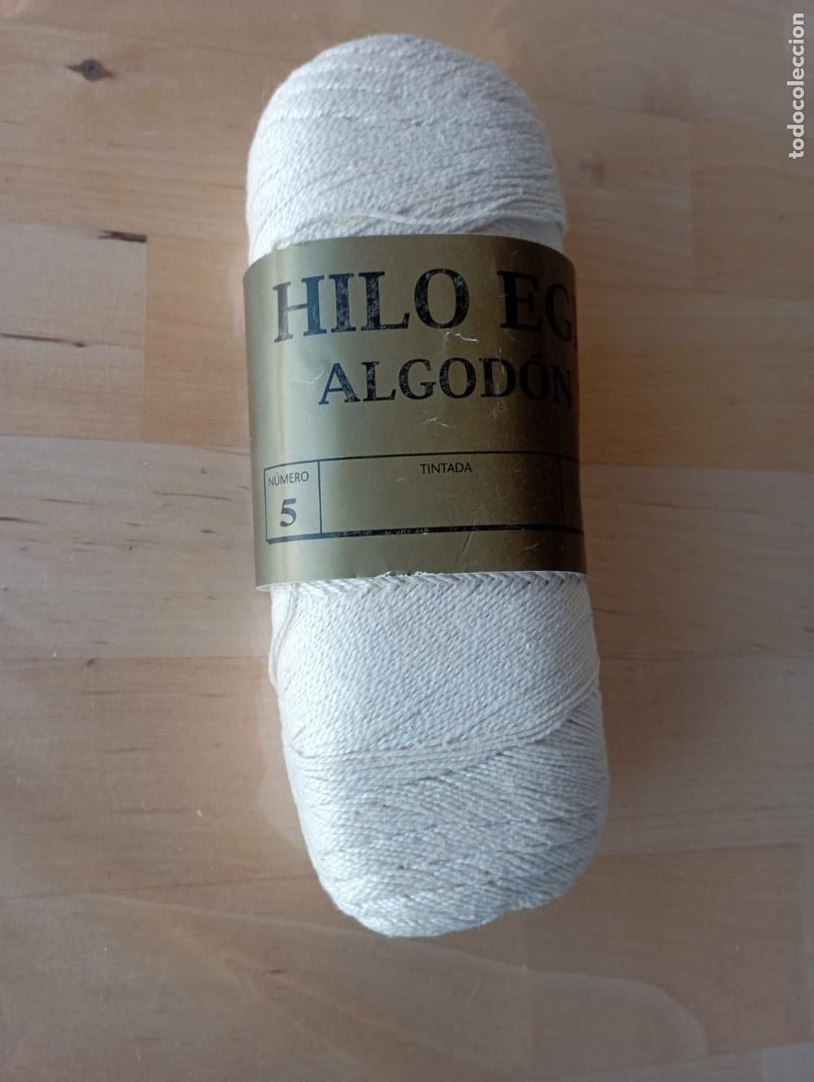 Antiguidades: Ovillo de hilo algodon 100% perle 100 gr. n&ordm; 5 Egipcio.