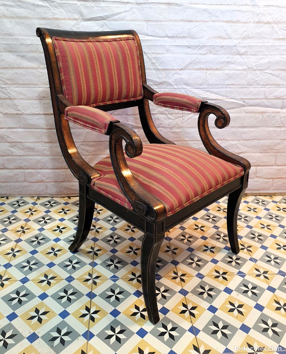 Antig&uuml;edades: Sill&oacute;n estilo imperio - Foto 2