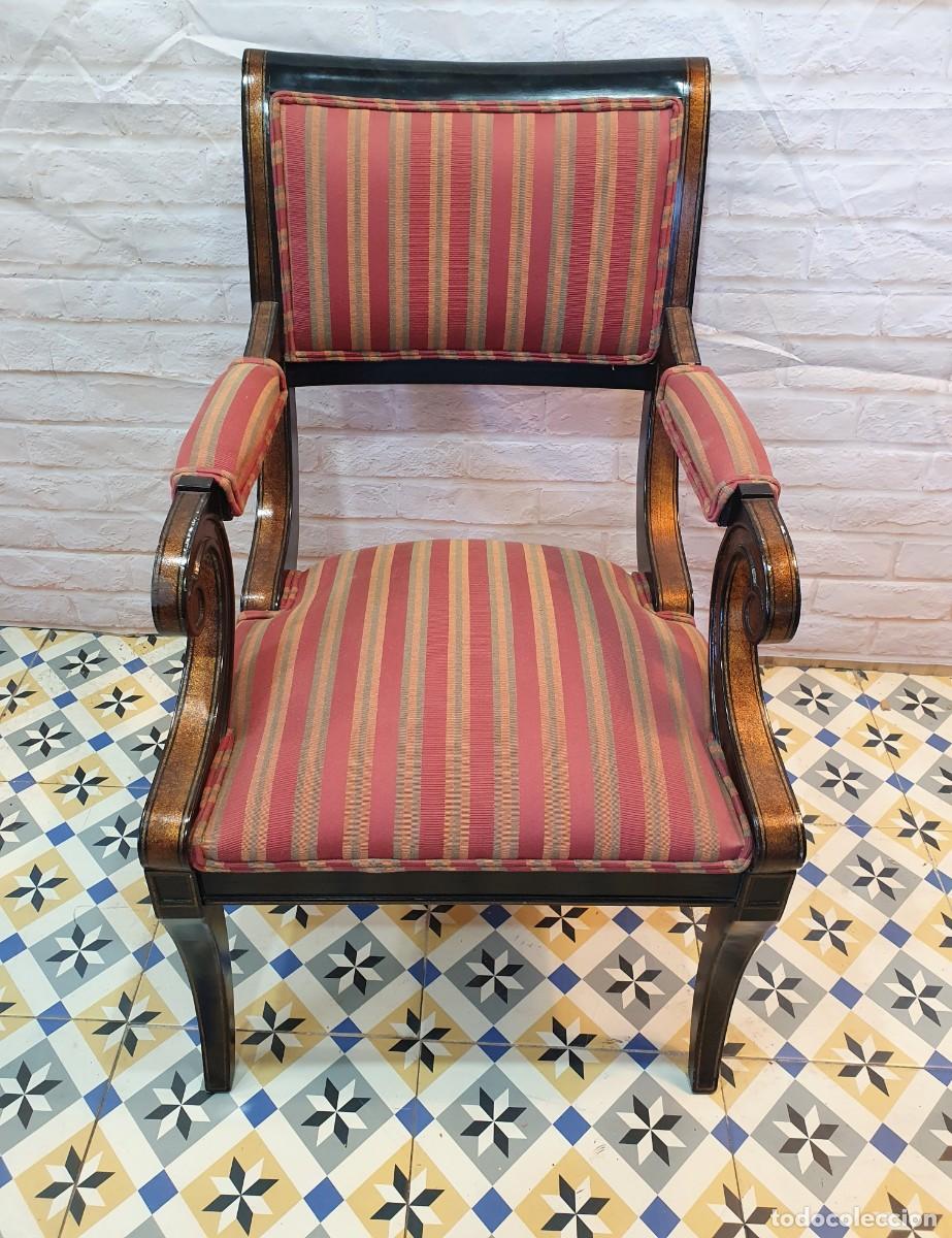 Antig&uuml;edades: Sill&oacute;n estilo imperio - Foto 4