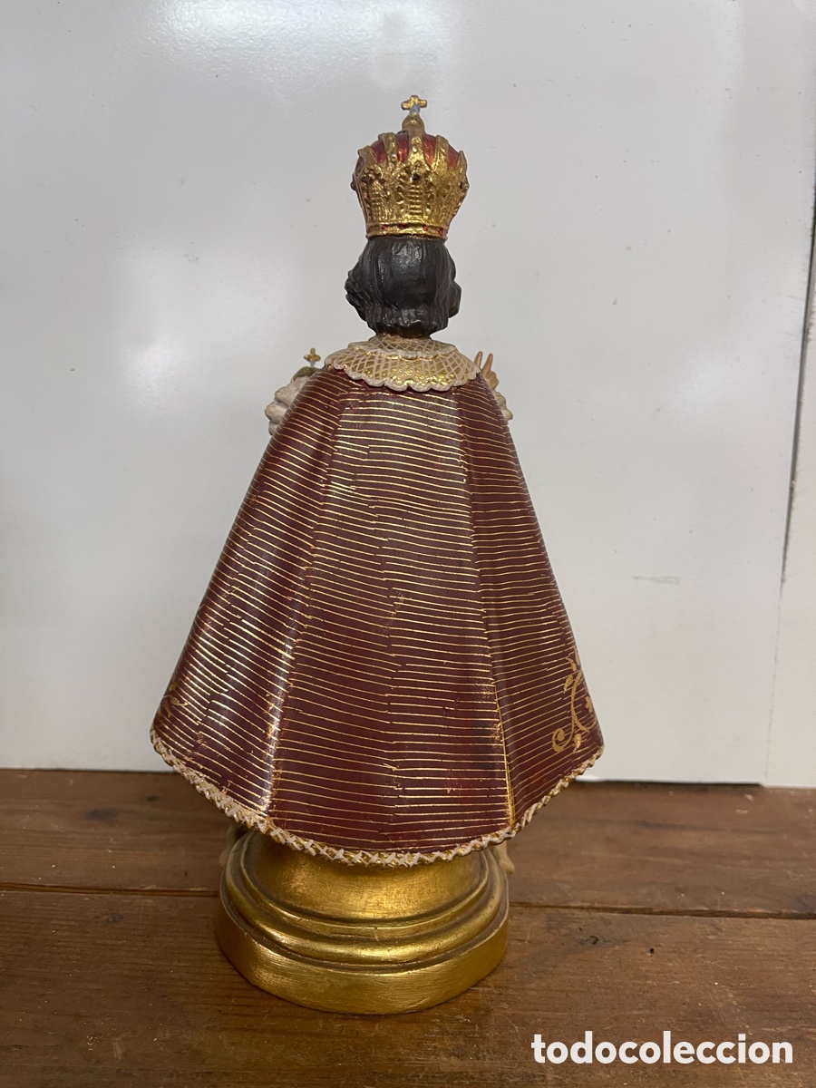 Antig&uuml;edades: Ni&ntilde;o Jes&uacute;s de Praga De Yeso - Foto 4