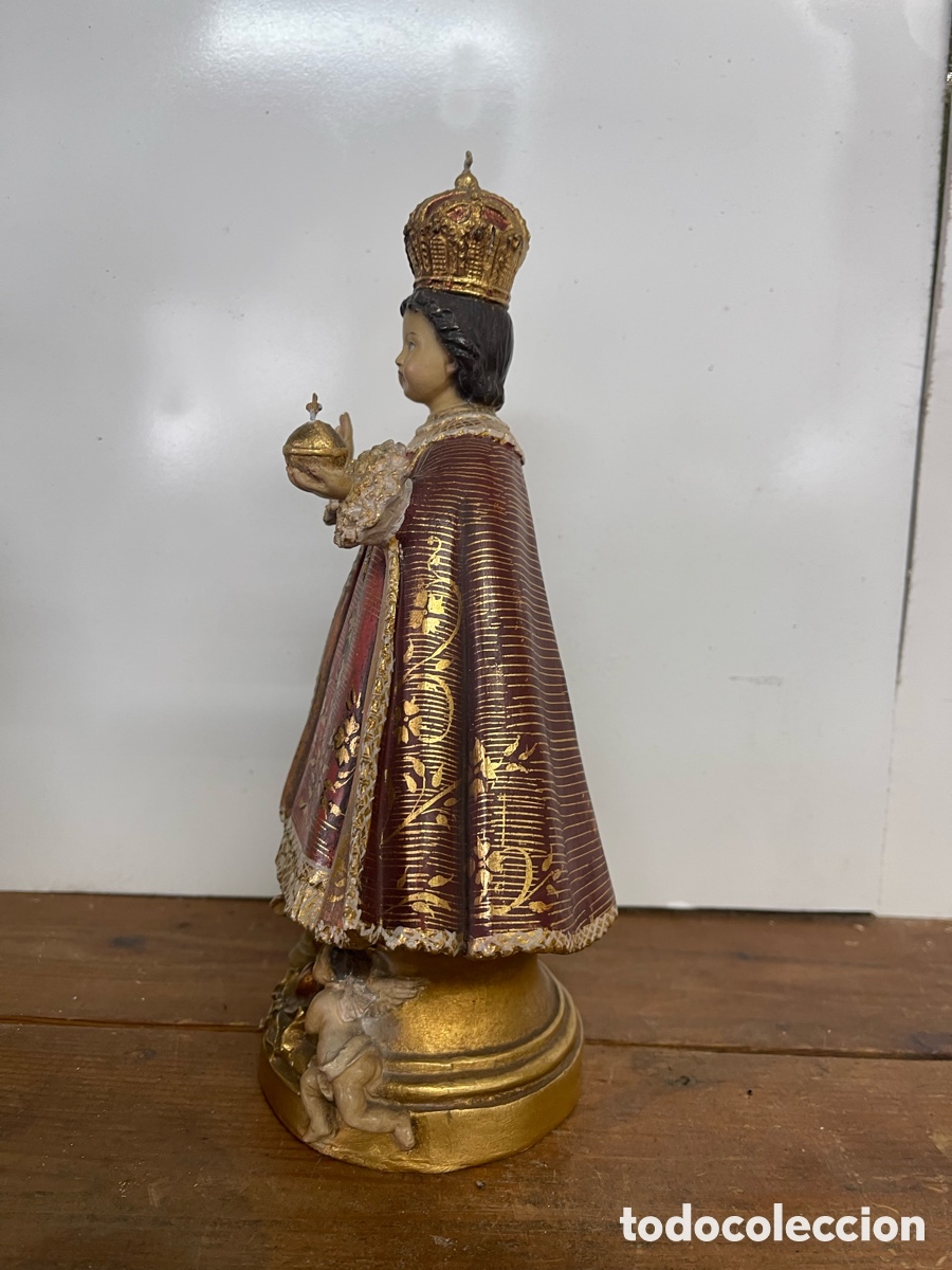 Antig&uuml;edades: Ni&ntilde;o Jes&uacute;s de Praga De Yeso - Foto 5
