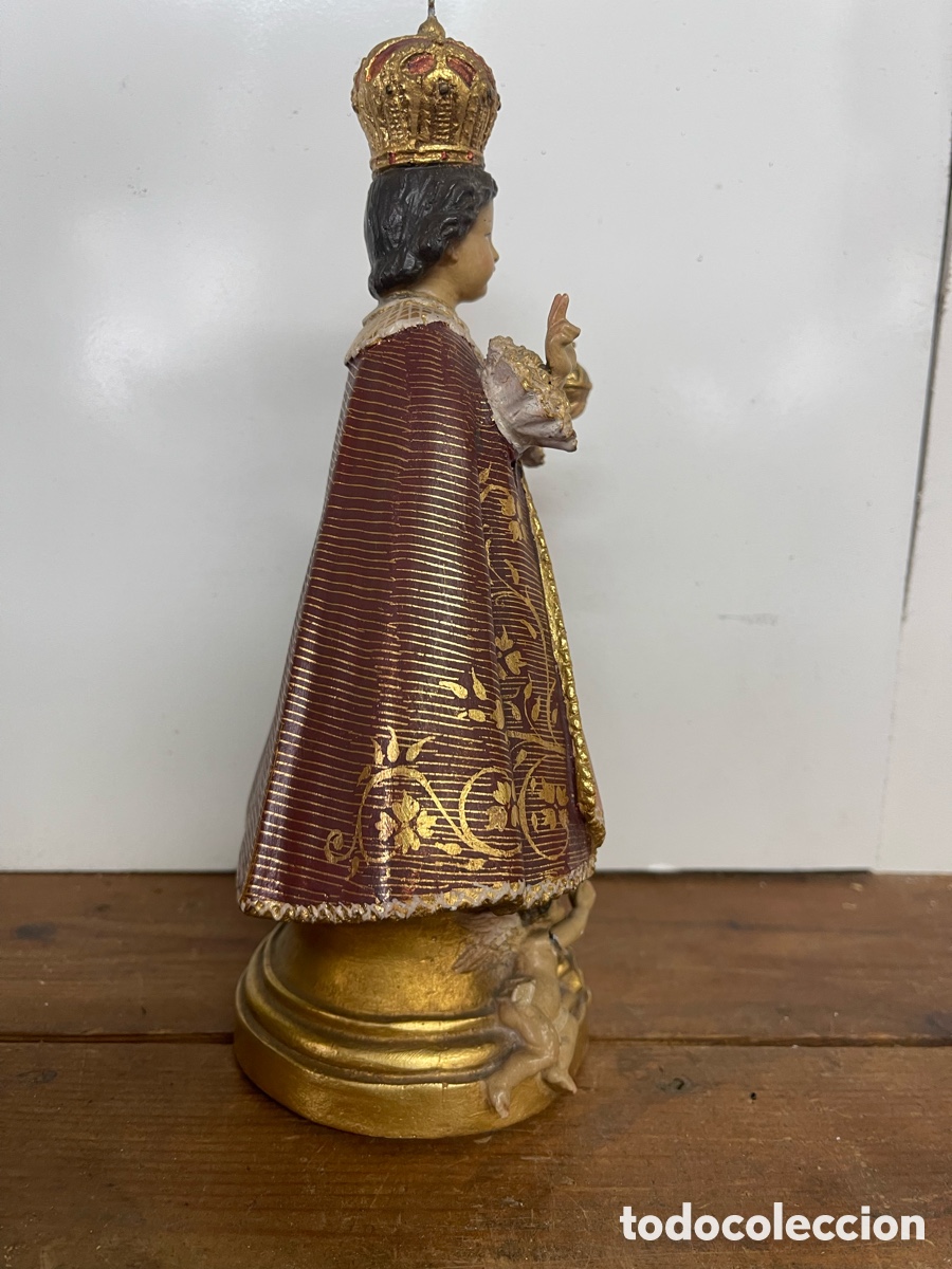 Antig&uuml;edades: Ni&ntilde;o Jes&uacute;s de Praga De Yeso - Foto 7