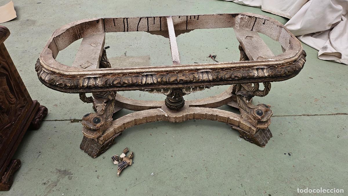 Antig&uuml;edades: mesa tallada con formas de dragones, sin tapa - Foto 2