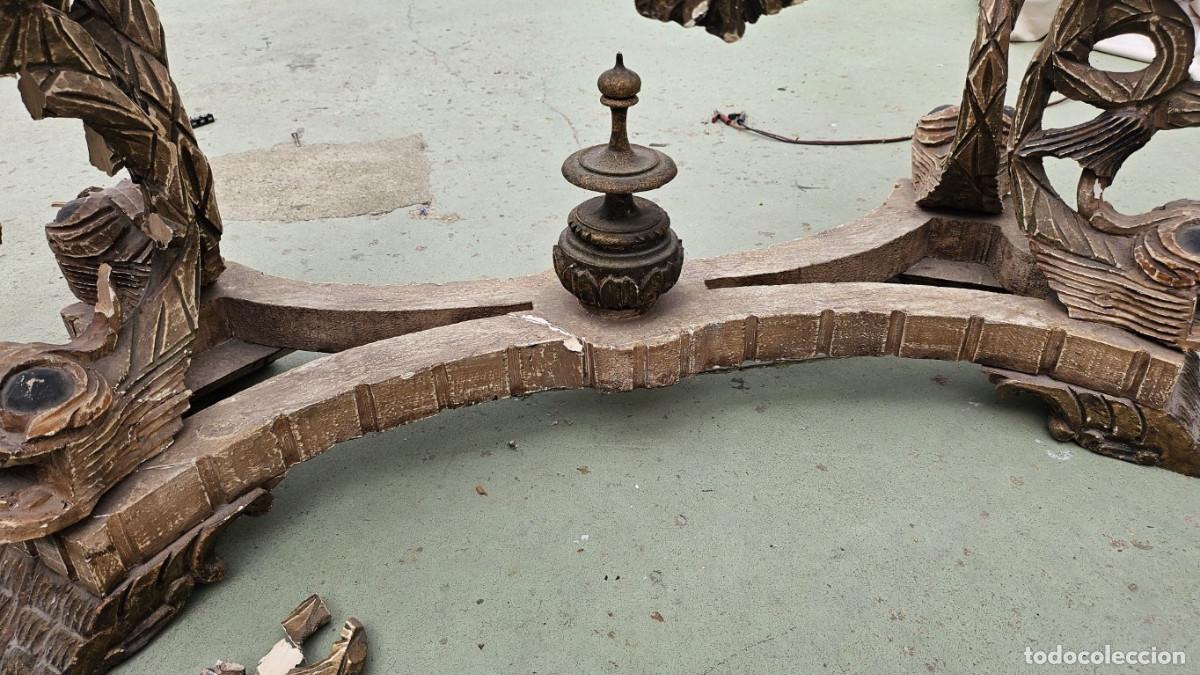 Antig&uuml;edades: mesa tallada con formas de dragones, sin tapa - Foto 7