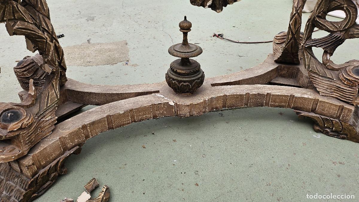 Antig&uuml;edades: mesa tallada con formas de dragones, sin tapa - Foto 8