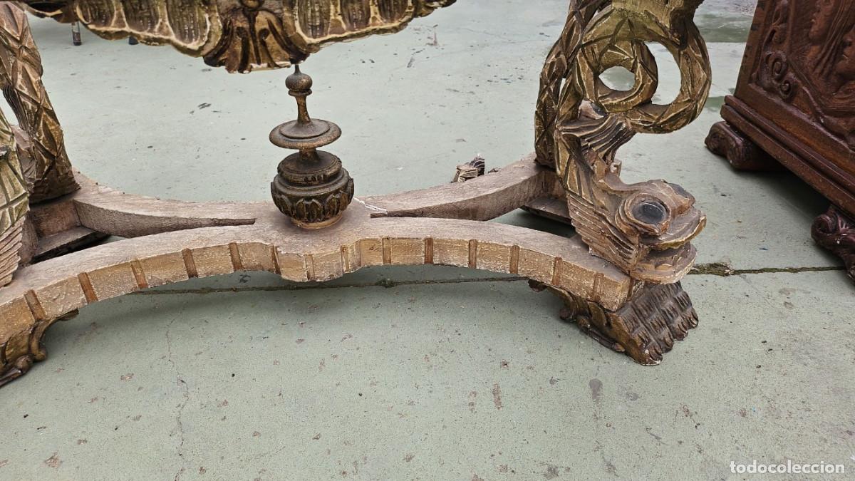 Antig&uuml;edades: mesa tallada con formas de dragones, sin tapa - Foto 11