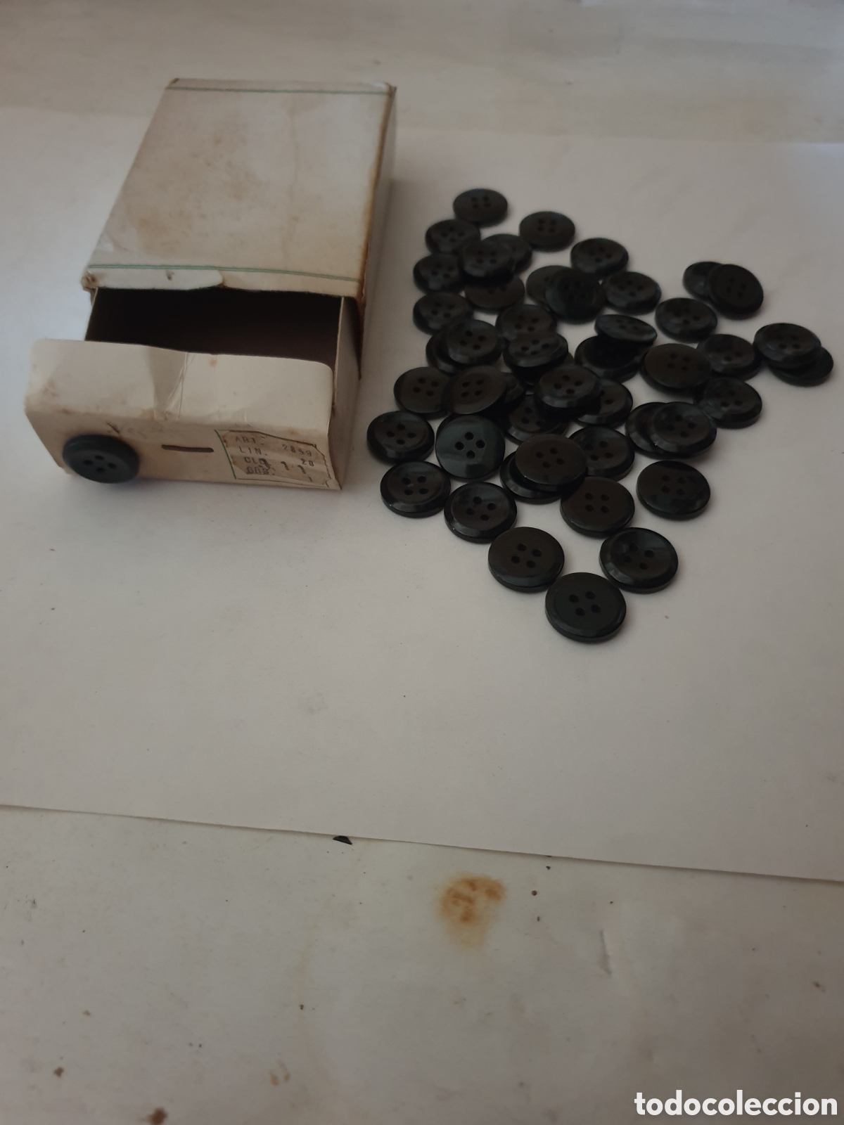 Antig&uuml;edades: CAJA BOTONES NEGROS - Foto 3