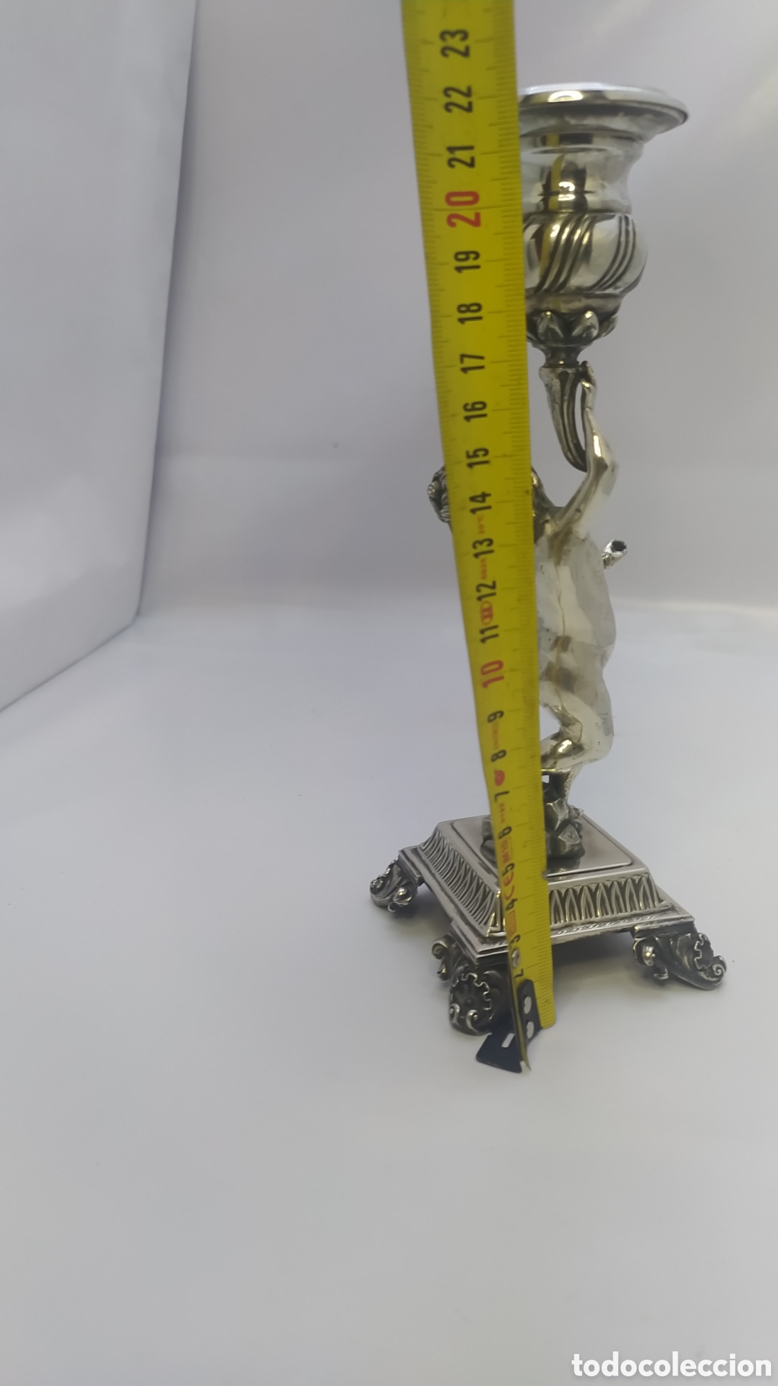 Antig&uuml;edades: Candelero plata querubin - Foto 10