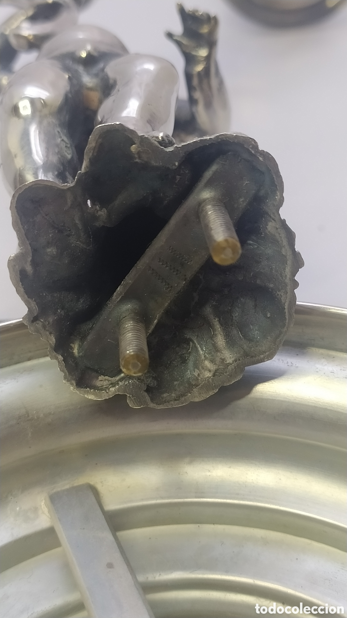 Antig&uuml;edades: Candelabro plata querubin - Foto 16