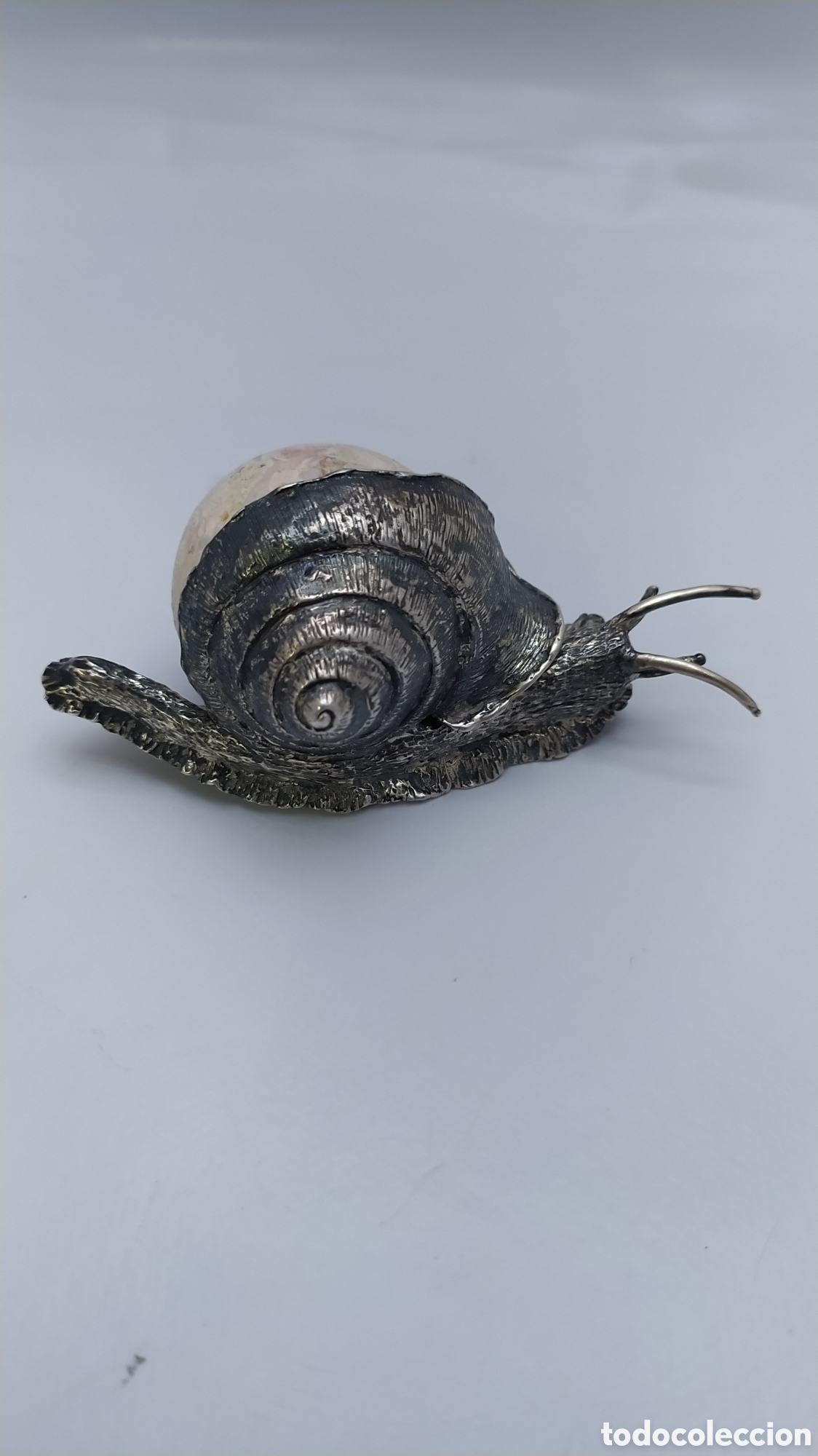 Antig&uuml;edades: Caracol de plata y granito - Foto 2