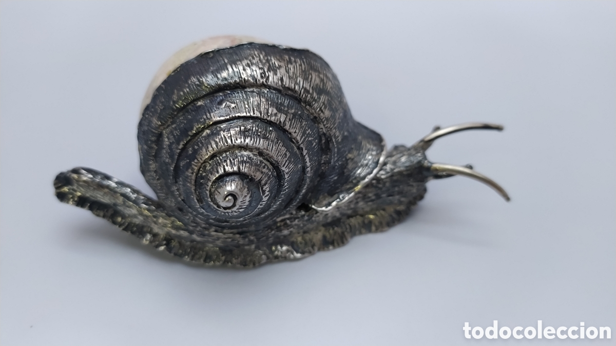 Antig&uuml;edades: Caracol de plata y granito - Foto 3