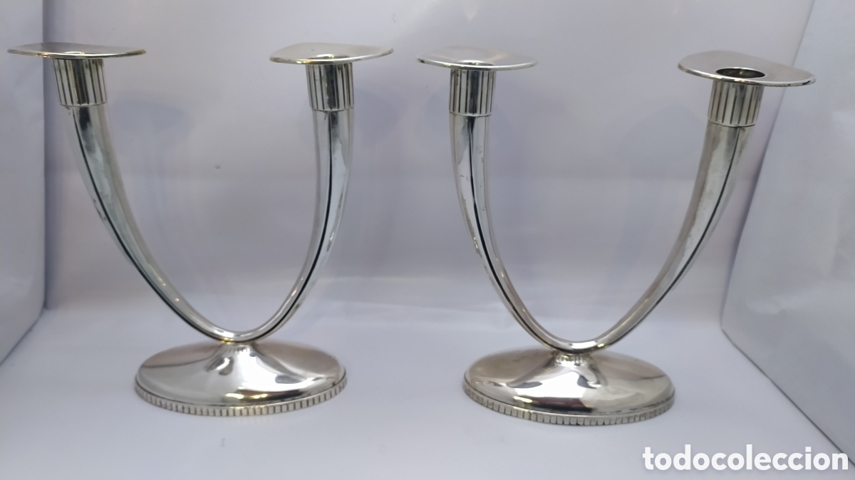 Antig&uuml;edades: Candelabros de plata Matilde espu&ntilde;es - Foto 2