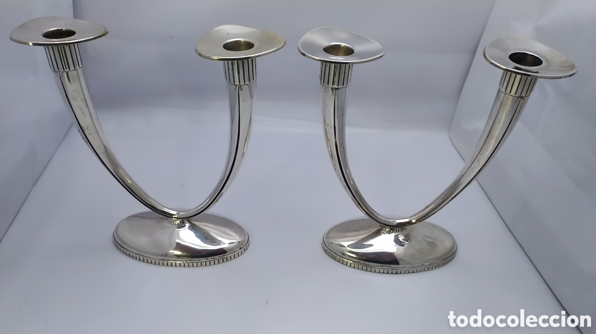 Antig&uuml;edades: Candelabros de plata Matilde espu&ntilde;es - Foto 1