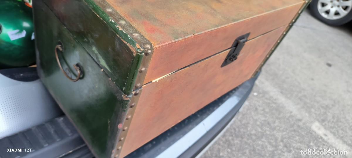 Antig&uuml;edades: BA&Uacute;L ARCON MADERA 60 X 29 X30 cm - Foto 2