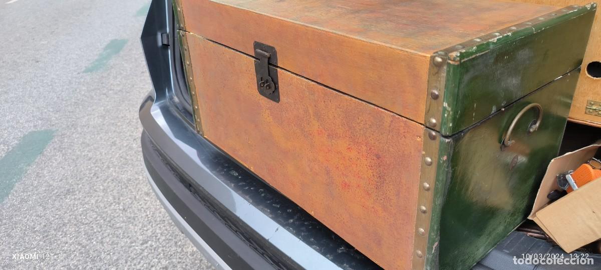 Antig&uuml;edades: BA&Uacute;L ARCON MADERA 60 X 29 X30 cm - Foto 3