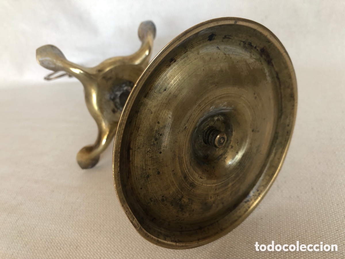 Antig&uuml;edades: Antiguo Candil Bronce de 4 Mechas - Foto 7