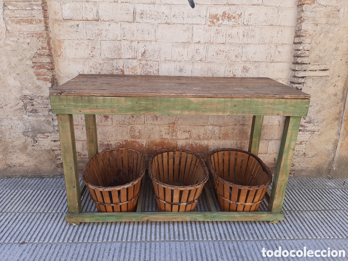 Antig&uuml;edades: Mesa isla madera antigua - Foto 3