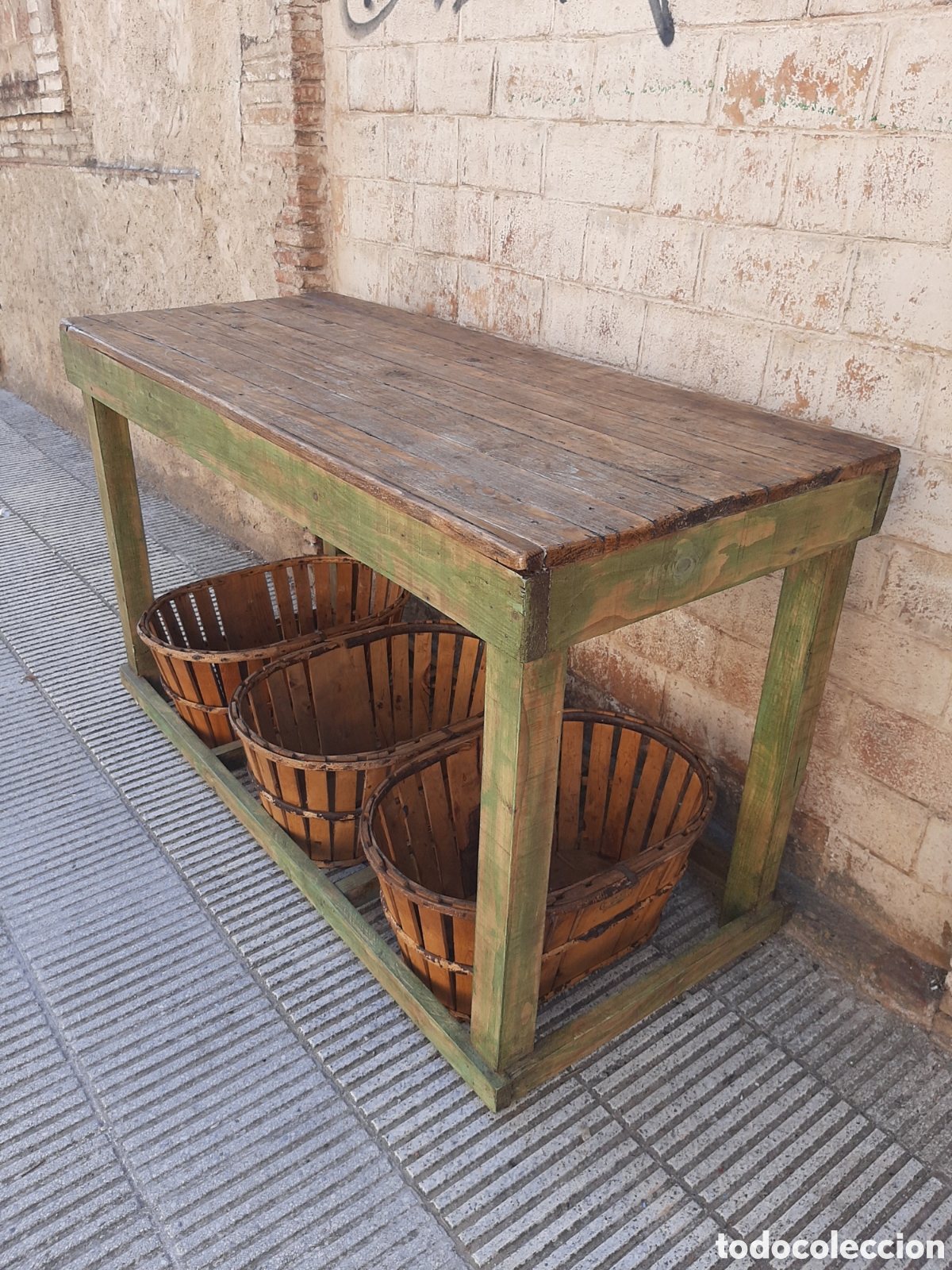 Antig&uuml;edades: Mesa isla madera antigua - Foto 4