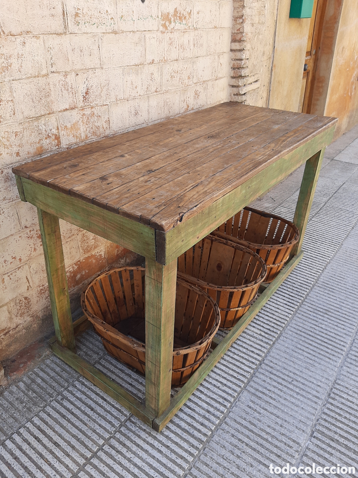 Antig&uuml;edades: Mesa isla madera antigua - Foto 5