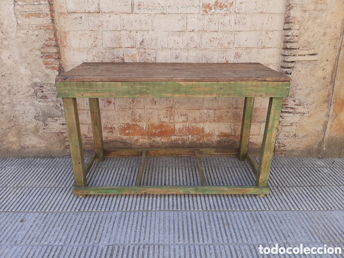 Antig&uuml;edades: Mesa isla madera antigua - Foto 7