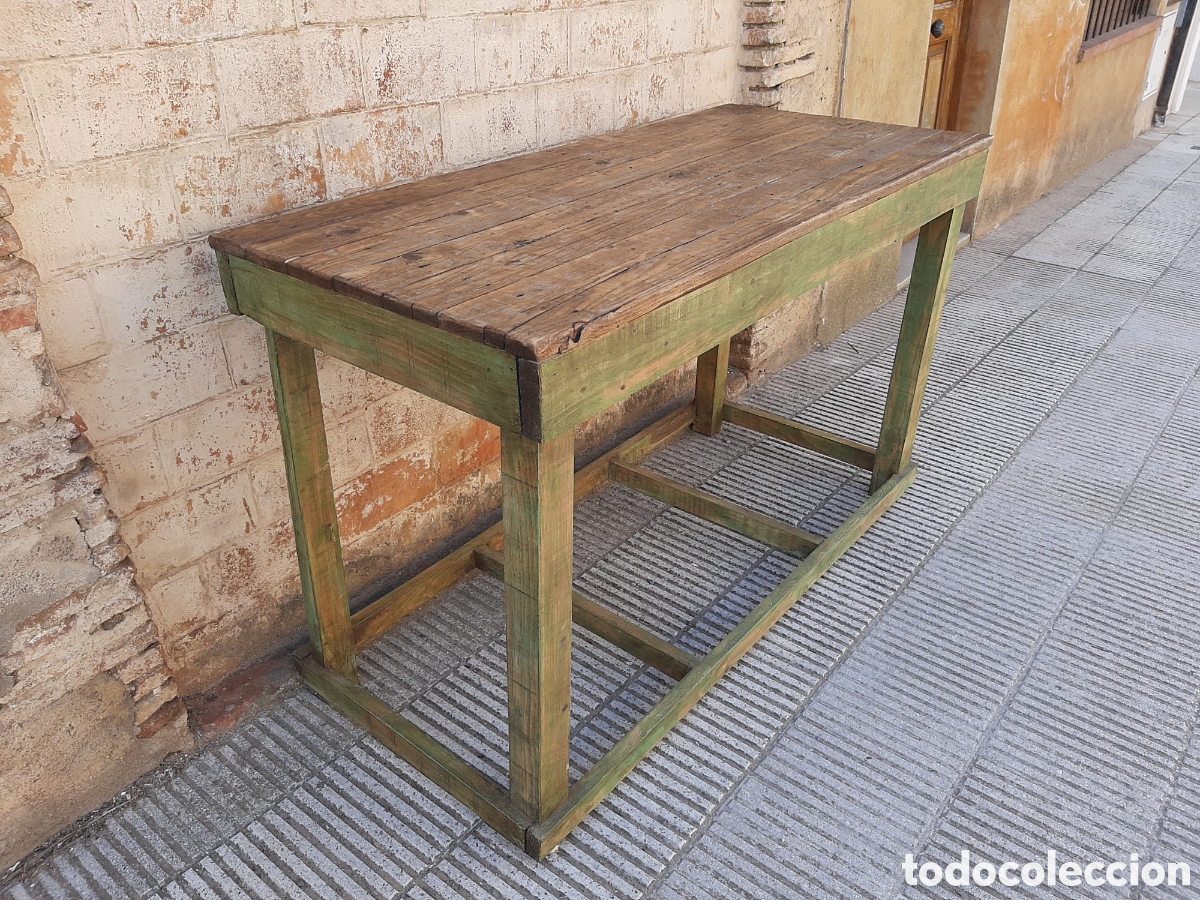 Antig&uuml;edades: Mesa isla madera antigua - Foto 8