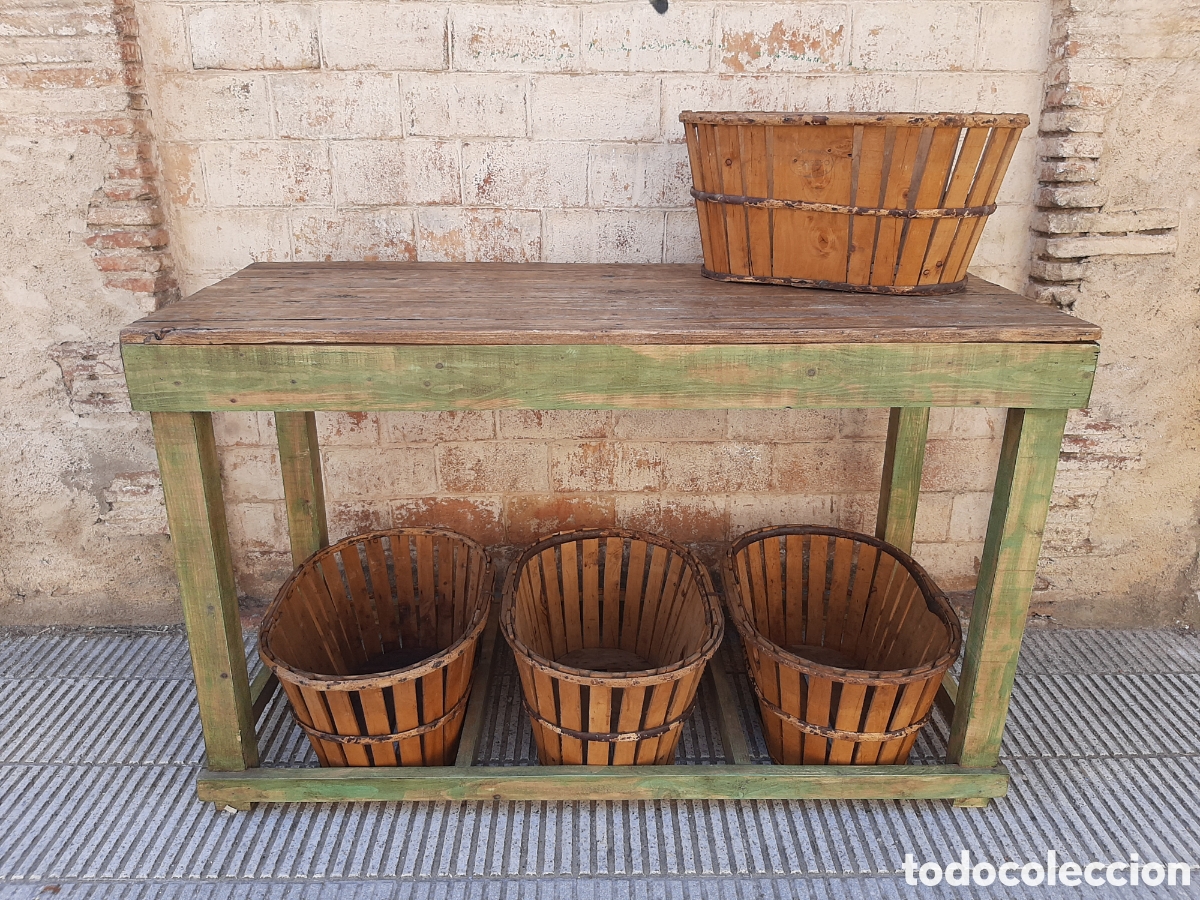 Antig&uuml;edades: Mesa isla madera antigua - Foto 1
