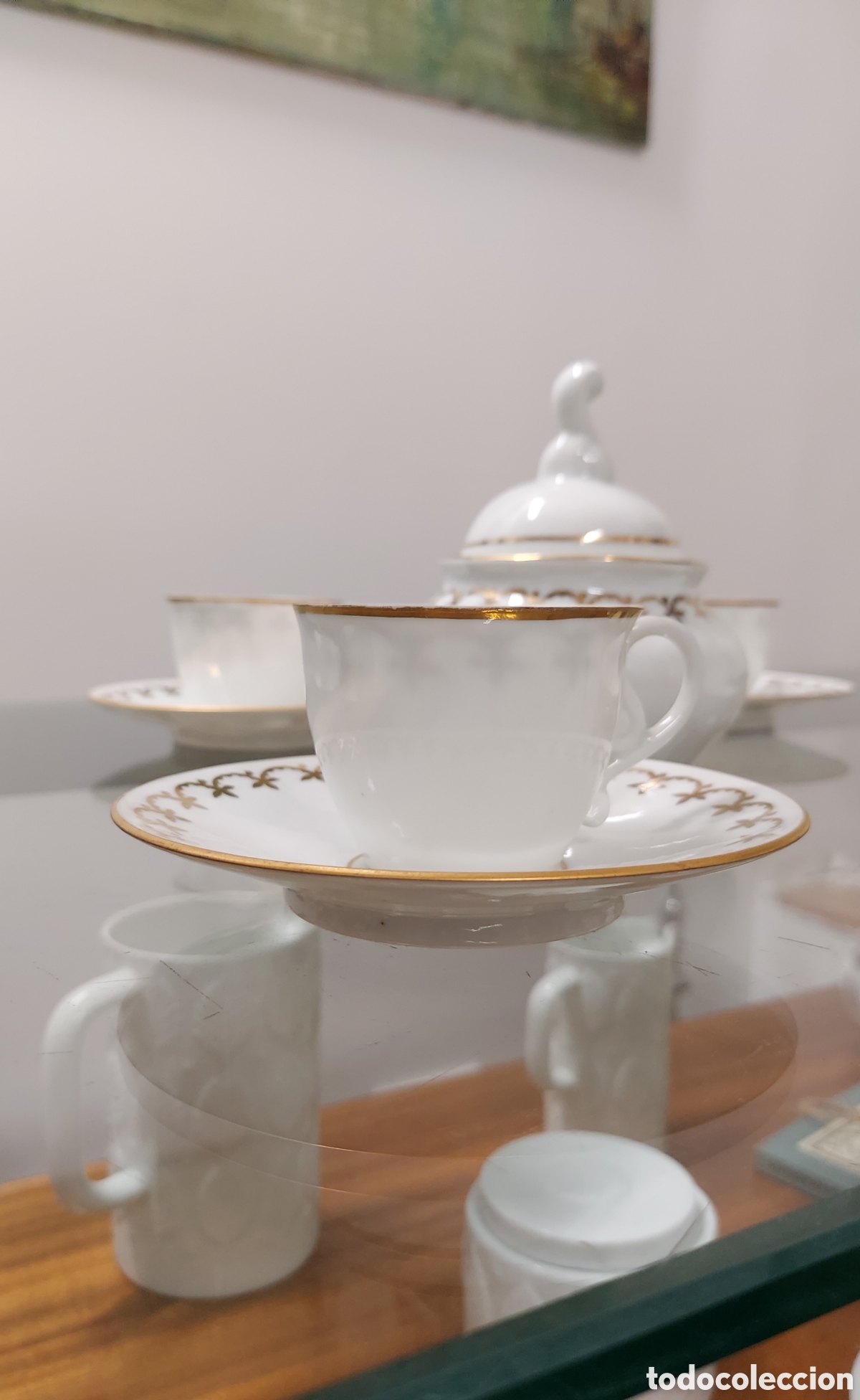 Antig&uuml;edades: Conjunto de caf&eacute; Cer&aacute;micas Del Castro a&ntilde;os 50 - Foto 2