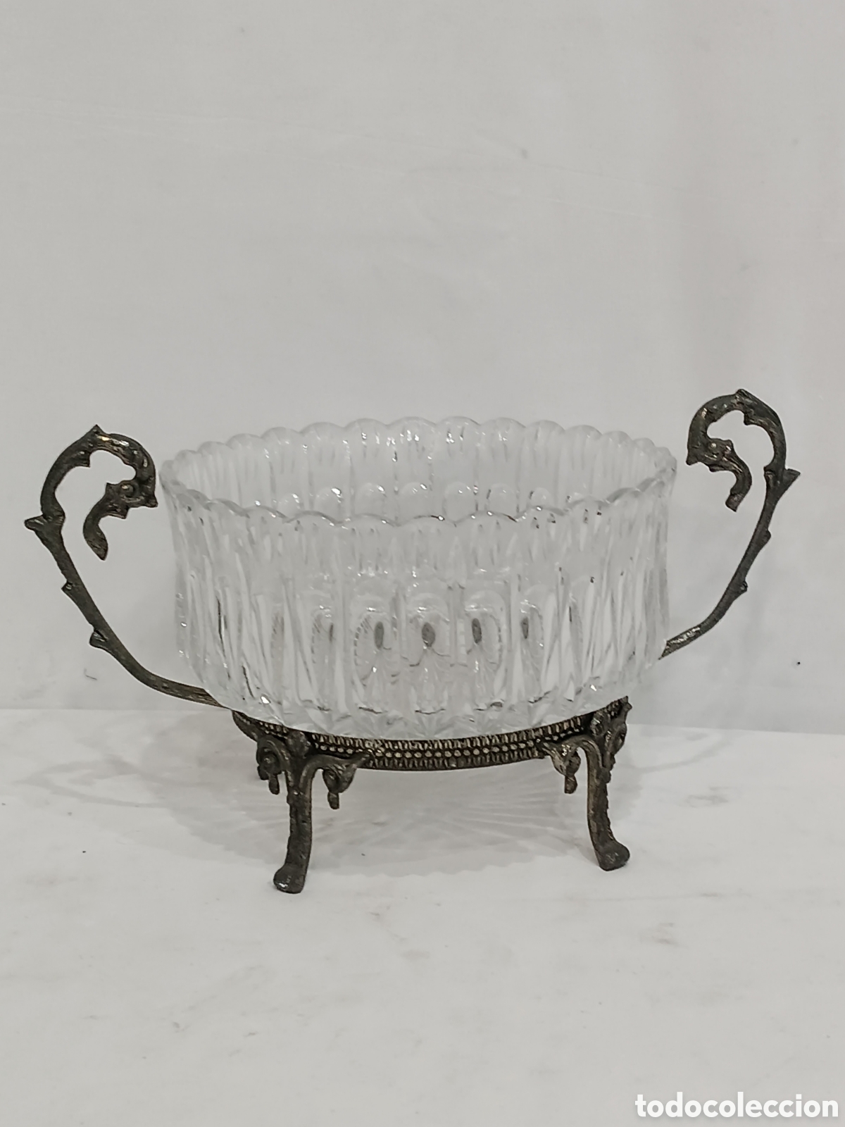 Antig&uuml;edades: MAGN&Iacute;FICO CENTRO DE MESA . CRISTAL TALLADO - Foto 3