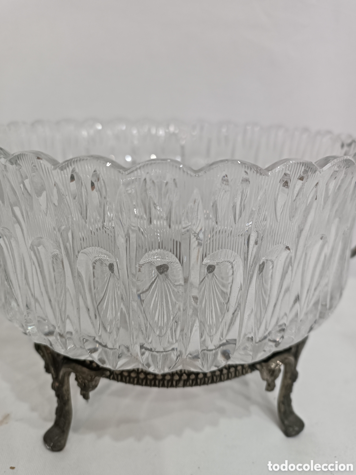Antig&uuml;edades: MAGN&Iacute;FICO CENTRO DE MESA . CRISTAL TALLADO - Foto 5