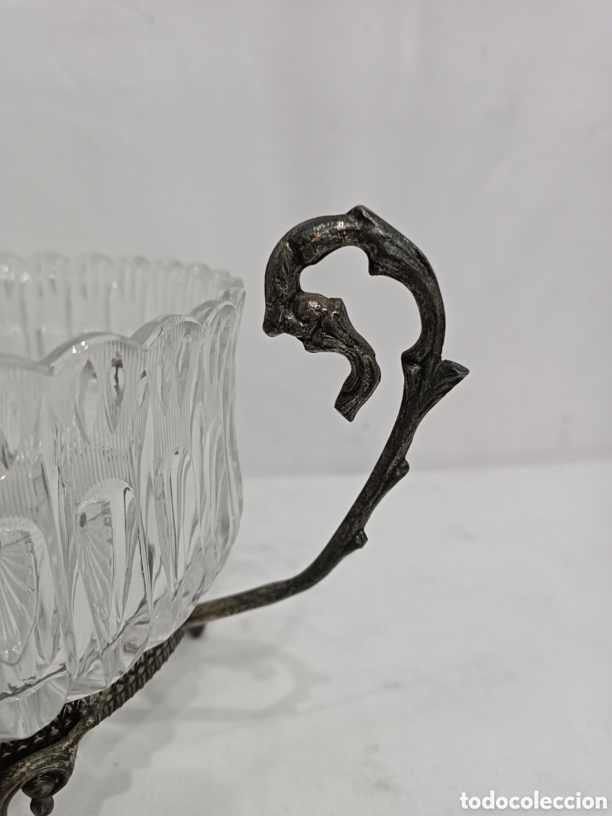 Antig&uuml;edades: MAGN&Iacute;FICO CENTRO DE MESA . CRISTAL TALLADO - Foto 7