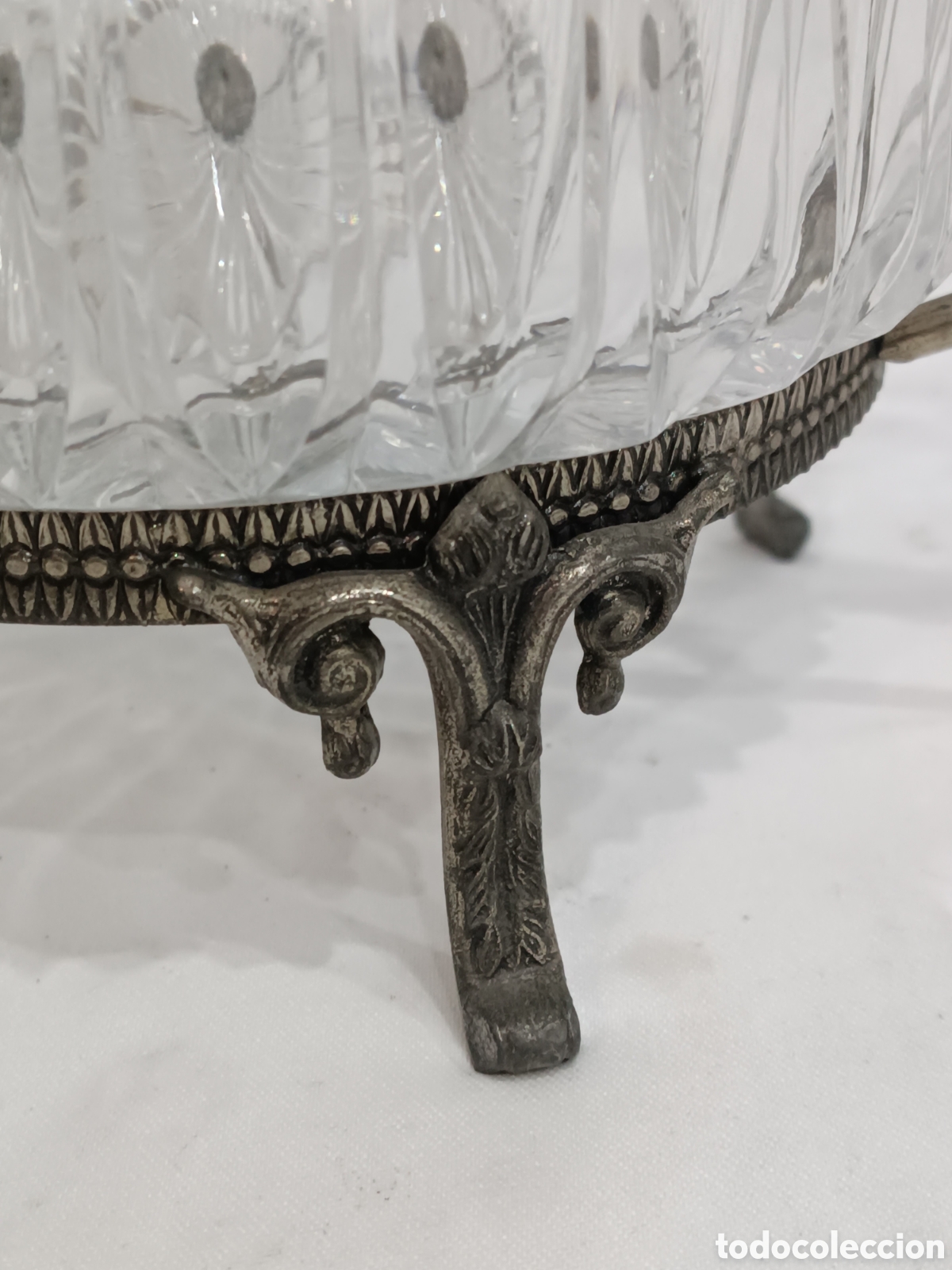 Antig&uuml;edades: MAGN&Iacute;FICO CENTRO DE MESA . CRISTAL TALLADO - Foto 8
