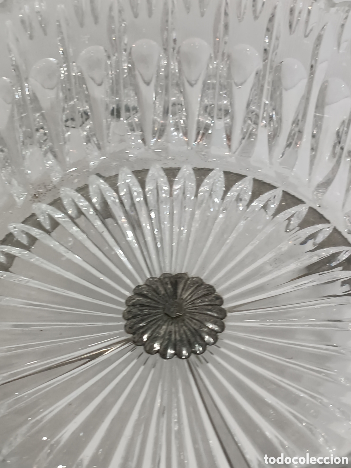 Antig&uuml;edades: MAGN&Iacute;FICO CENTRO DE MESA . CRISTAL TALLADO - Foto 9