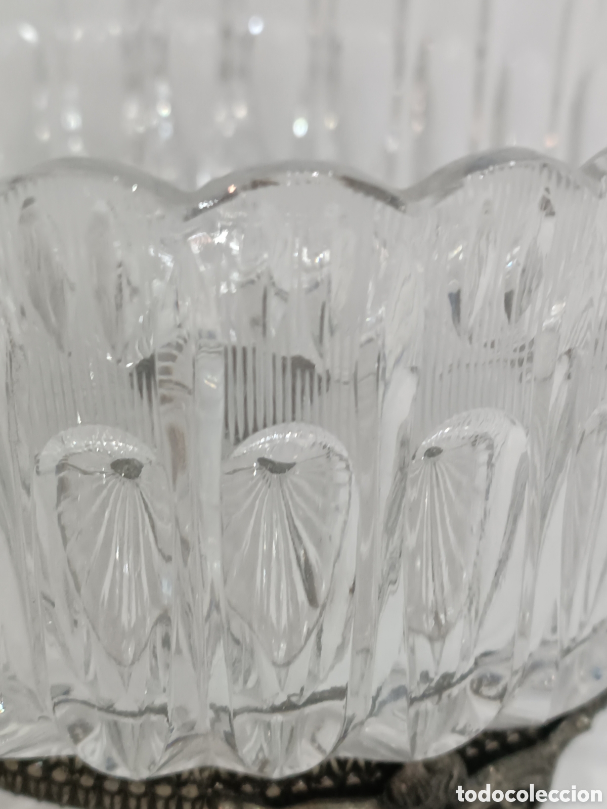 Antig&uuml;edades: MAGN&Iacute;FICO CENTRO DE MESA . CRISTAL TALLADO - Foto 10