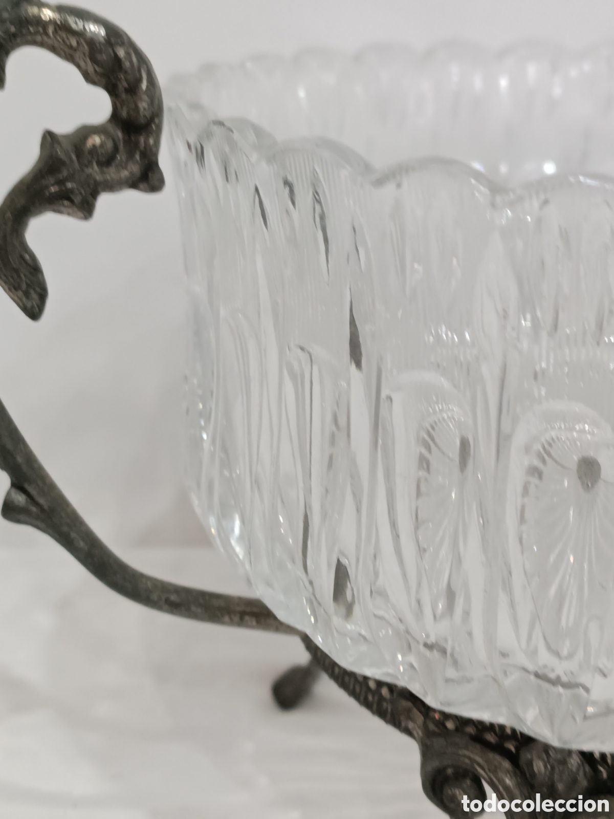 Antig&uuml;edades: MAGN&Iacute;FICO CENTRO DE MESA . CRISTAL TALLADO - Foto 11