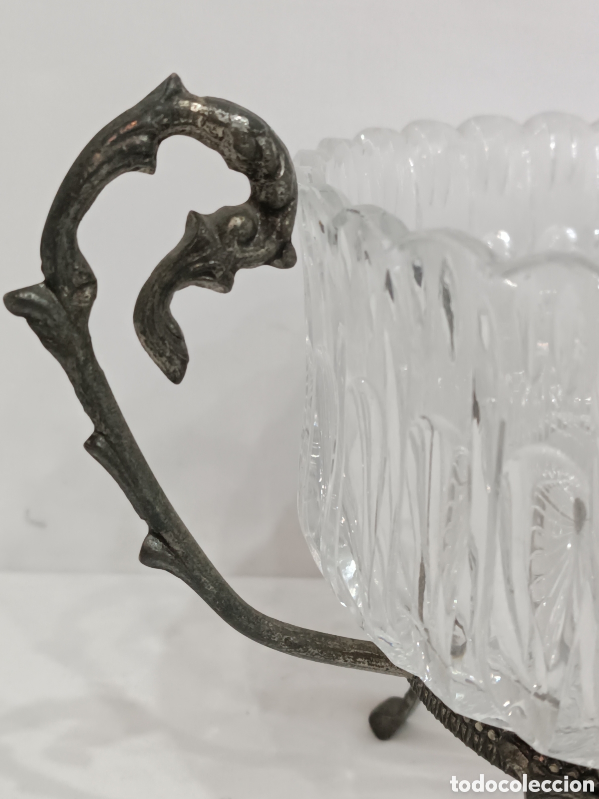 Antig&uuml;edades: MAGN&Iacute;FICO CENTRO DE MESA . CRISTAL TALLADO - Foto 12