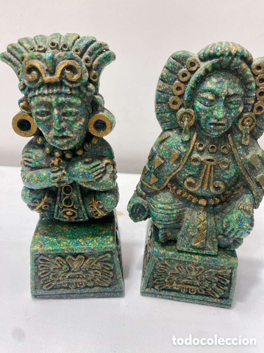 Antig&uuml;edades: FIGURAS AZTECAS DE PIEDRA NATURAL TALLADA